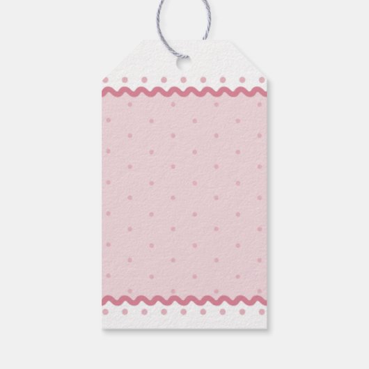 Roze Tortelduifjes Valentijn Cadeaulabel (Achterkant)