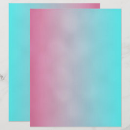 Roze tot Aqua Ombre 8 1/2 inch x 11 inch gerecycle