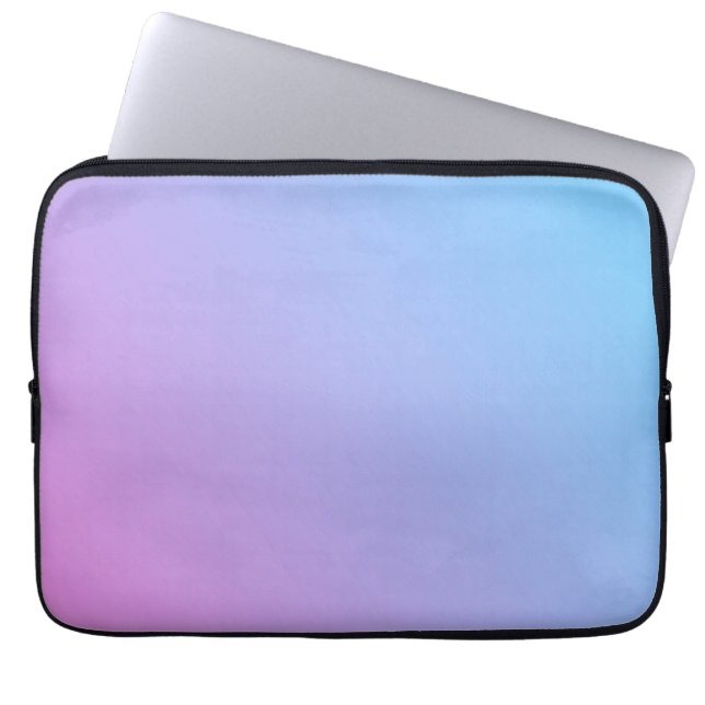 Roze tot blauwe 13-inch Neopreen tablet of laptop  Laptop Sleeve (Voorkant)
