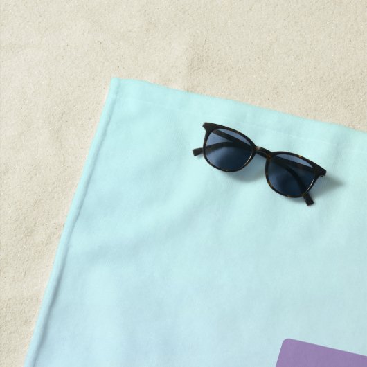 Roze tot blauwe achtergrond strandlaken (In situ)