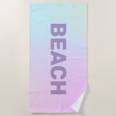 Roze tot blauwe achtergrond strandlaken (Voorkant)