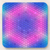 Roze tot Blauwe Zeemeermin Bier Onderzetter (Voorkant)