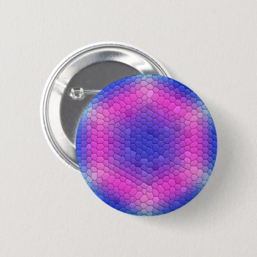 Roze tot Blauwe Zeemeermin Ronde Button 5,7 Cm (Voorkant /achterkant)