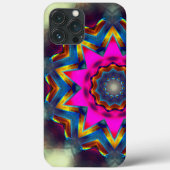 Roze tot gekleurde bloem of ster in kaleidoscoop Case-Mate iPhone case (Achterkant)