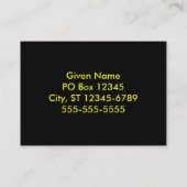 Roze tot gele cirkels visitekaartje (Achterkant)