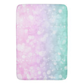 Roze tot groene bokeh glitter badmat (Voorkant Verticaal)