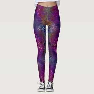 Roze tot kleurige schildpadden en motdezieke tong leggings
