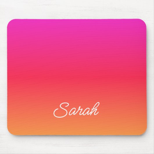 Roze tot Oranje moderne gradiëntnaam Muismat (Voorkant)