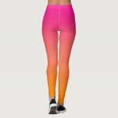 Roze tot oranje ombre leggings (Achterkant)