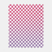 Roze tot Paarse gradiënt Gecontroleerd Patroon Fleece Deken (Voorkant)