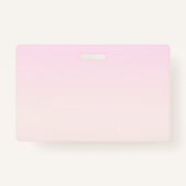 Roze tot Perzik Sunset Ombre met tekst Badge (Achterkant)