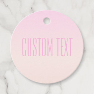 Roze tot Perzik Sunset Ombre met tekst Bedankjes Labels