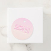 Roze tot Perzik Sunset Ombre met  tekst Bedankjes Labels (In situ)