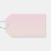 Roze tot Perzik Sunset Ombre met  tekst Cadeaulabel (Achterkant Horizontaal)