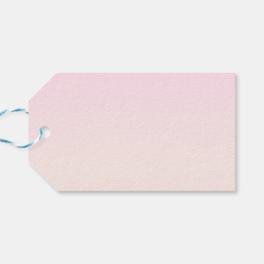 Roze tot Perzik Sunset Ombre met  tekst Cadeaulabel (Achterkant Horizontaal)