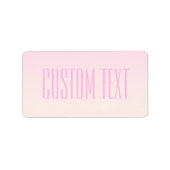 Roze tot Perzik Sunset Ombre met tekst Etiket (Voorkant)
