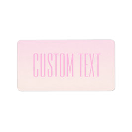 Roze tot Perzik Sunset Ombre met  tekst Etiket