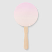 Roze tot Perzik Sunset Ombre met  tekst Handwaaier (Achterkant)