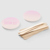 Roze tot Perzik Sunset Ombre met  tekst Handwaaier (Niet-gemonteerd)