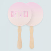 Roze tot Perzik Sunset Ombre met tekst Handwaaier