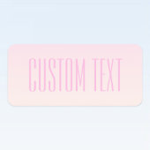 Roze tot Perzik Sunset Ombre met tekst Labels