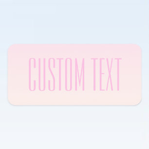 Roze tot Perzik Sunset Ombre met tekst Labels