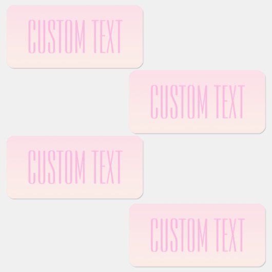 Roze tot Perzik Sunset Ombre met  tekst Labels (Groep)