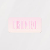 Roze tot Perzik Sunset Ombre met  tekst Labels (Design 1)