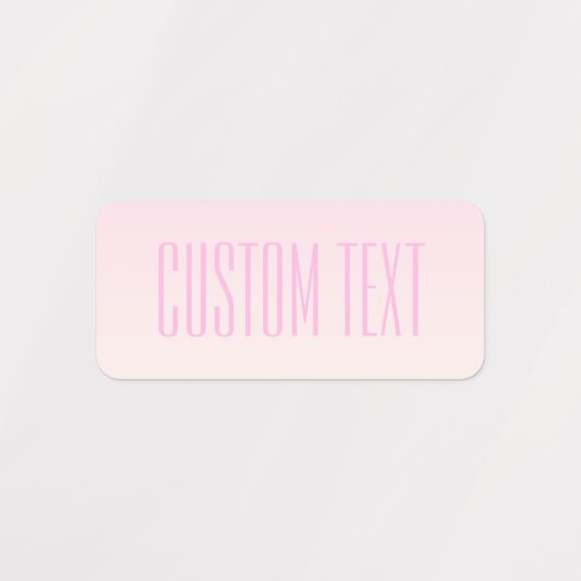 Roze tot Perzik Sunset Ombre met  tekst Labels (Design 1)