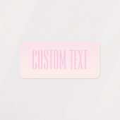 Roze tot Perzik Sunset Ombre met  tekst Labels (Design 2)