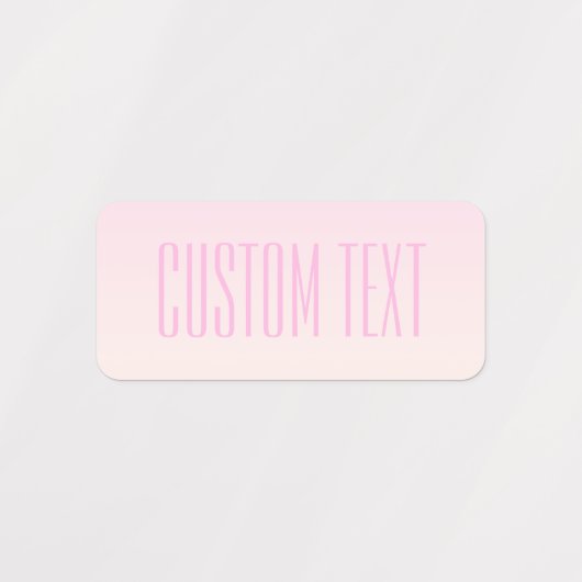 Roze tot Perzik Sunset Ombre met  tekst Labels (Design 2)