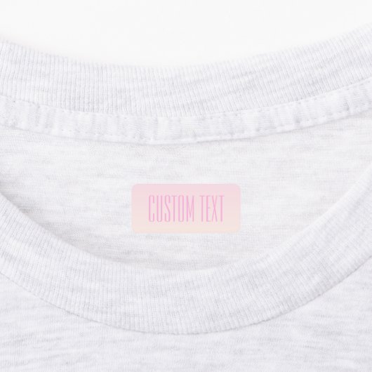 Roze tot Perzik Sunset Ombre met  tekst Labels (Aangebracht)