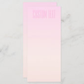 Roze tot Perzik Sunset Ombre met tekst Menu (Voorkant / Achterkant)