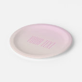 Roze tot Perzik Sunset Ombre met  tekst Papieren Bordje (Gekanteld)