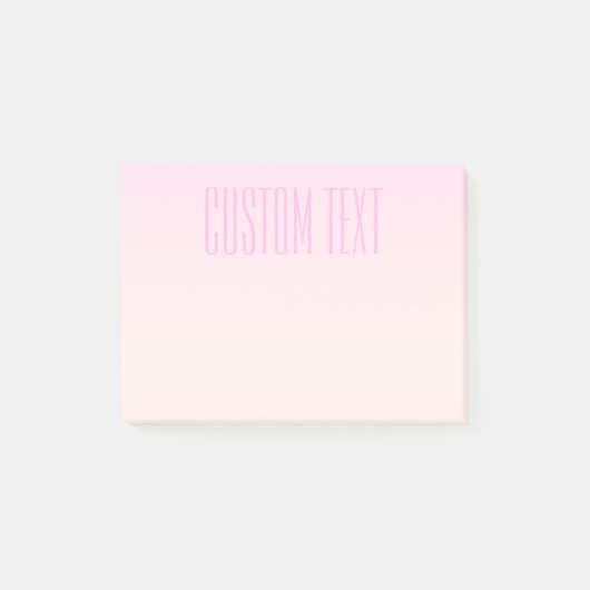 Roze tot Perzik Sunset Ombre met  tekst Post-it® Notes (Voorkant)