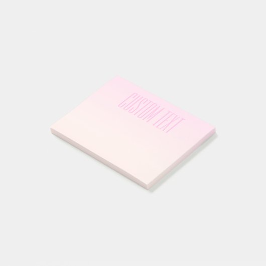 Roze tot Perzik Sunset Ombre met  tekst Post-it® Notes (Schuin)