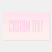 Roze tot Perzik Sunset Ombre met  tekst Rechthoekige Sticker (Voorkant)