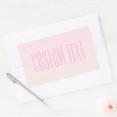 Roze tot Perzik Sunset Ombre met  tekst Rechthoekige Sticker (Envelop)