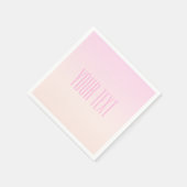 Roze tot Perzik Sunset Ombre met  tekst Servet (Hoek)