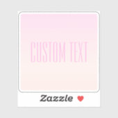 Roze tot Perzik Sunset Ombre met tekst Sticker (Vel)