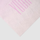 Roze tot Perzik Sunset Ombre met  tekst Tissuepapier (Detail)