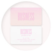 Roze tot Perzik Sunset Ombre met  tekst Visitekaartje