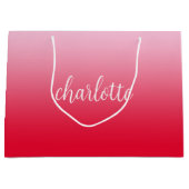 Roze tot Rode Ombre Groot Cadeauzakje (Voorkant)