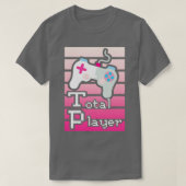 Roze totaalontwerp voor games voor spelers t-shirt (Design voorkant)