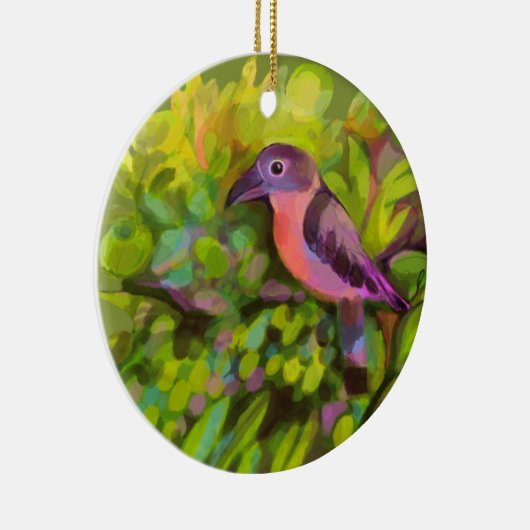 Roze toucanet keramisch ornament (Rechts)