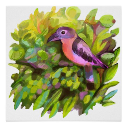 Roze toucanet perfect poster (Voorkant)