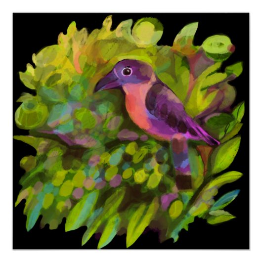 Roze toucanet poster (Voorkant)