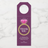 Roze Tourmaline 5de trouwdag Flessenhanger (Voorkant)