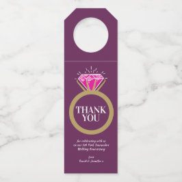 Roze Tourmaline 5de trouwdag Flessenhanger