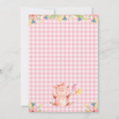 Roze Tractor Ballonnen Boerderijdieren 1e Verjaard Kaart (Achterkant)